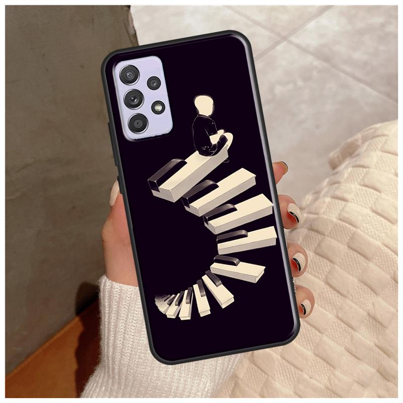 

Music Piano Elegant Case For Samsung Galaxy A14 A34 A54 A12 A22 A32 A42 A52 A13 A23 A33 A53 A50 A51 A71 Cover Samsung A34 5G