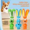 Pet Latex Toys - Long-eared Rabbit Animal - Teething and Dental Cleaning Natural Latex Sound Toy