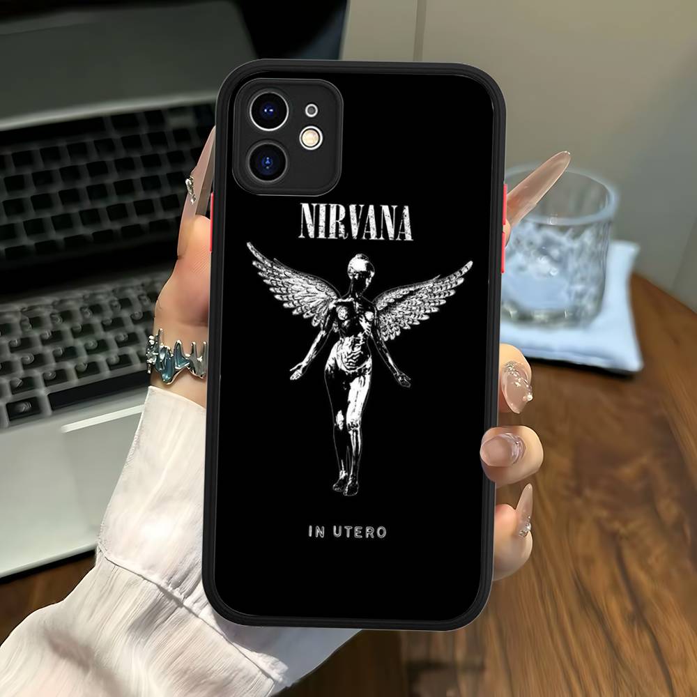 

N-Nirvana Rock Band Phone Case For IPhone 16e 16 15 14 13 12 11 Pro Max X XS MAX Plus Spuerstar Matte Cover iphone 16