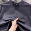 Early Spring Design Short-Sleeved T-Shirt Men'S Concave-Convex Steel-Printed Letter Tie-Dye Half-Sleeved Men'S T-Shirt