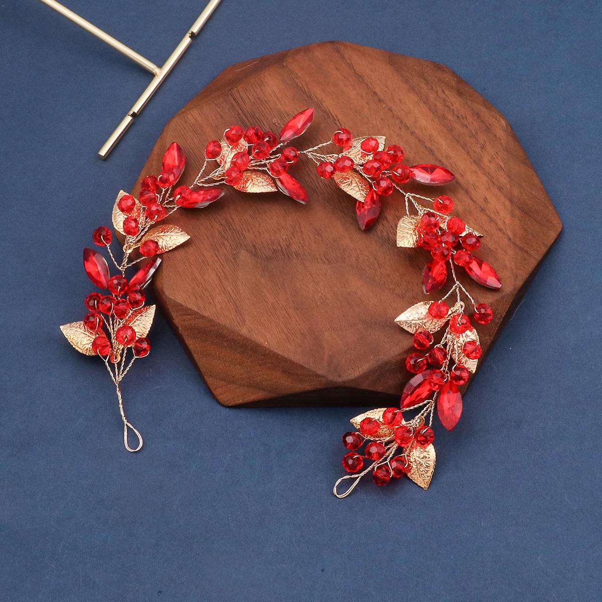 Handmade European Bridal Crystal Hairband: Single/Double Strand Forest Style Headdress