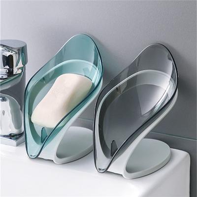 Saugnapf Seifenschale Box Für Badezimmer Dusche Seifenhalter mit Ablauf Tragbare Blattform Toiletten Wäscheseifenablage Tablett Für Waschbecken