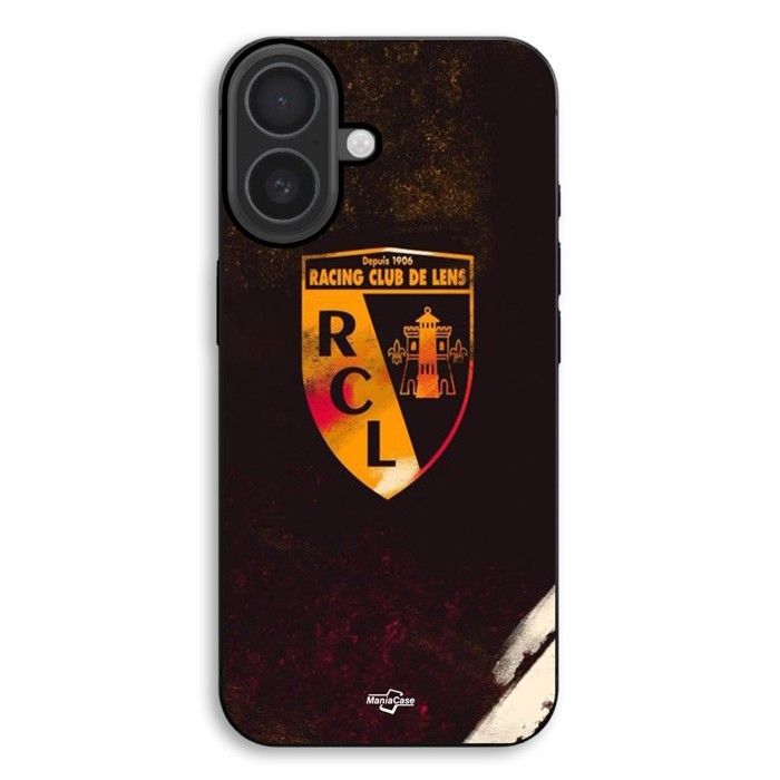 Coque de téléphone - MANIACASE - iPhone 17 - Silicone TPU - Souple - Orange fond noir