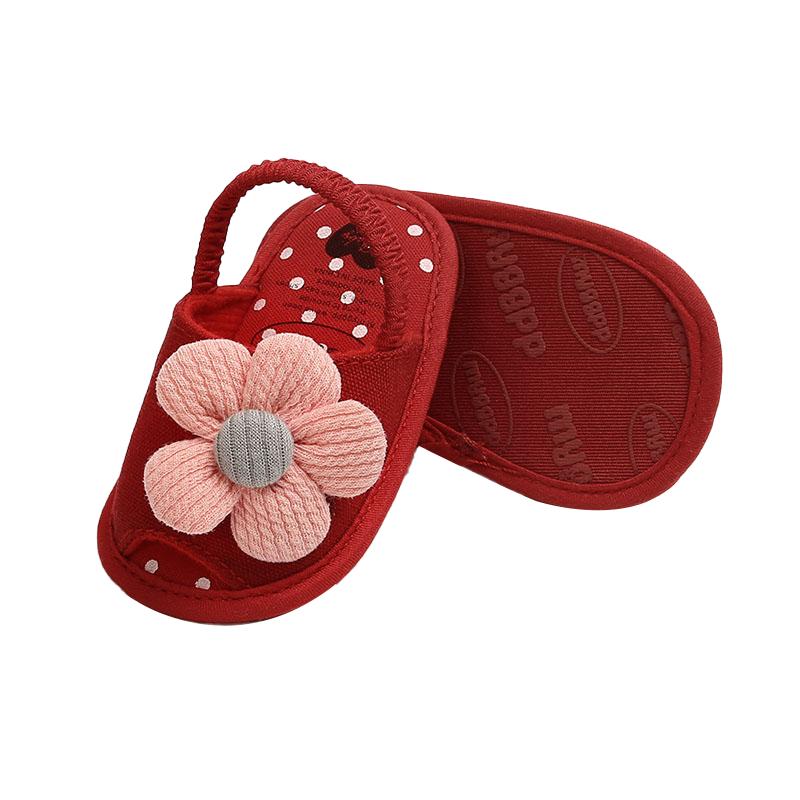 Cute Flower Baby Girls Sandals Summer Soft Soled Newborn Floor Shoes Indoor Non-slip Lightweight Toddler Girl Sandals Shoes