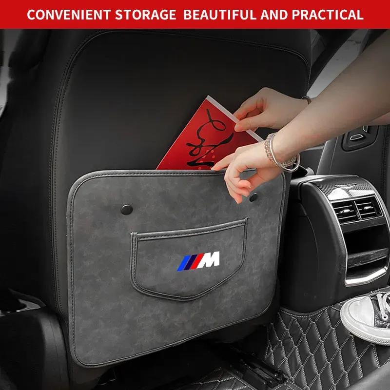 Araba Koltuğu Arkası Saklama Alanı Arka Aşınma Önleyici Sırtlık Tekme Önleyici Ped BMW M M3 M5 M6 X3 E46 E90 F30 G20 E36 E34 X6 G20 Aksesuarı İçin