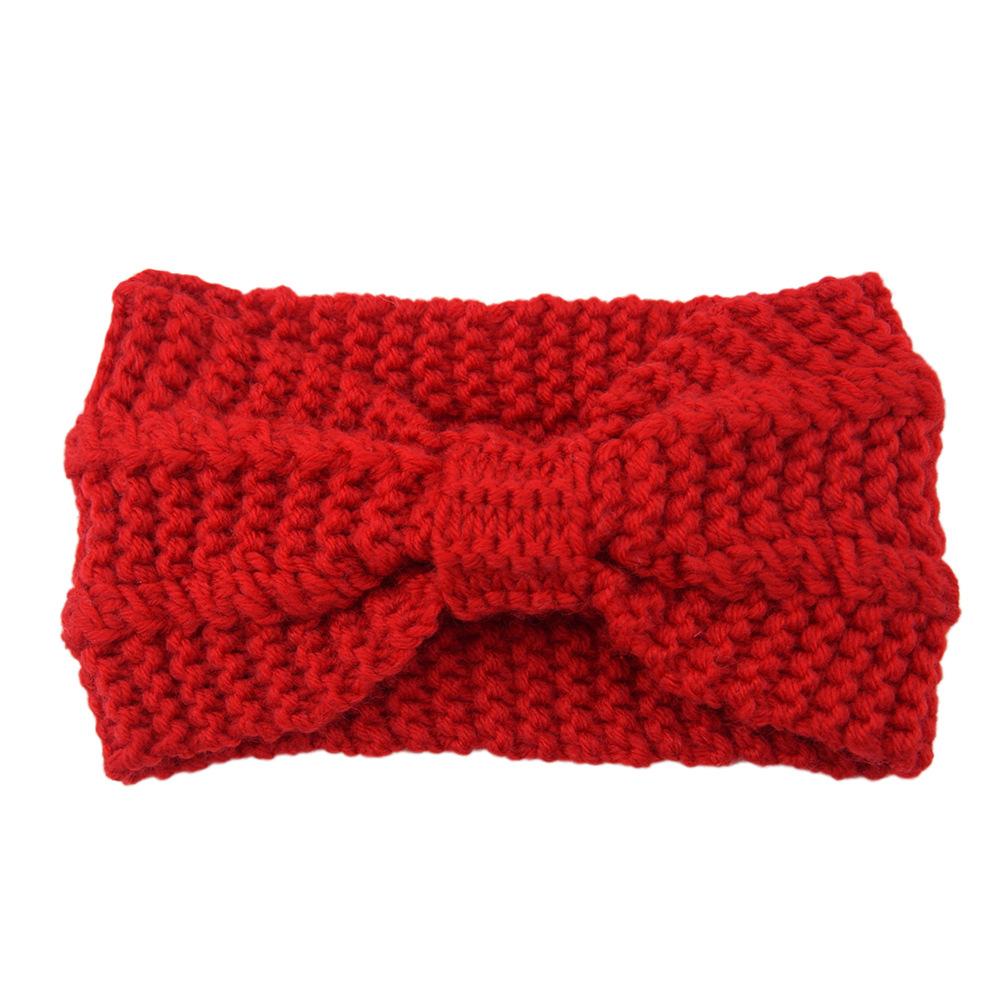 Effen Kleur Gebreide Hoofdbanden Winter Oorwarmers Gedraaid Elastisch Tulband Vrouwen Meisjes Haarbanden Pluche Gebreide Hoofddoek Hoofddeksel