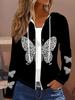 Spring and Autumn Casual Style Butterfly Pattern Print Design Jacket Ladies' Casual Jacket