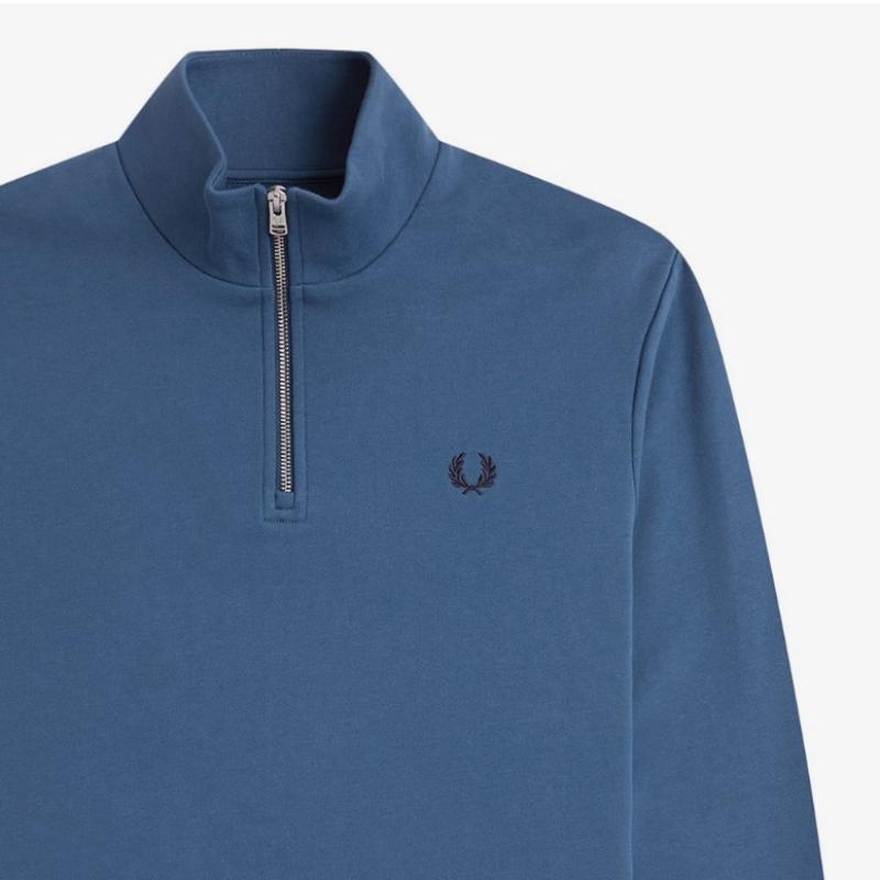 Fred Perry [baseline] Half Zip Sweatshirt   Midnight Blue Afpm2433574 W98