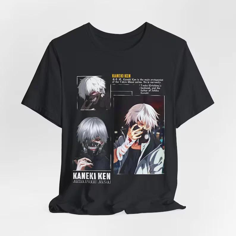 Anime Tokyo Ghoul Anime Shirt Kaneki Black T Shirt Size S 4XL S