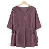 Extra Wide Plus Size Women's Summer Two-Piece Outfit: Loose Fit Clothing for Middle-Aged and Elderly