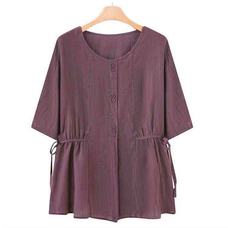 Extra Wide Plus Size Women's Summer Two-Piece Outfit: Loose Fit Clothing for Middle-Aged and Elderly