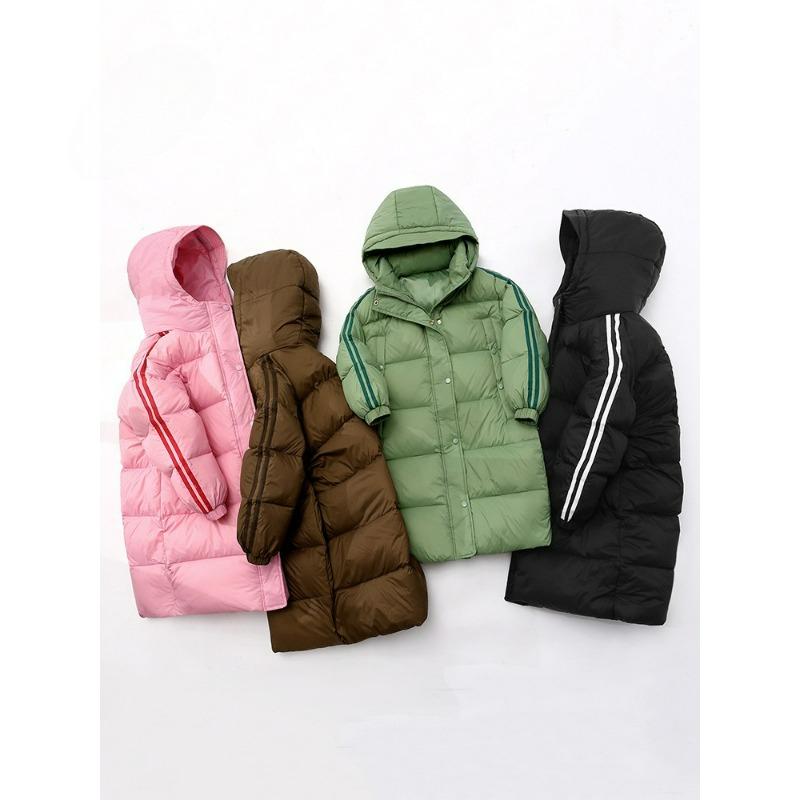Children's Down Jackets Winter Men's and Women's Children's Mid-length Down Jackets for Older Children