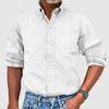 Men’s Business Casual Solid Button-Up Shirt