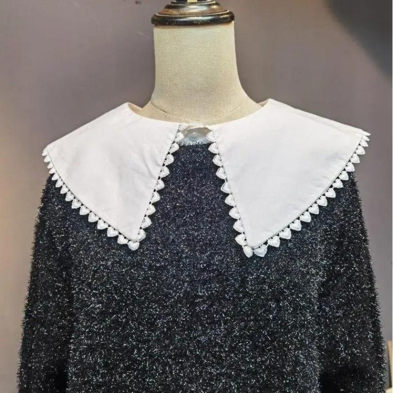 

Cute Doll Fake Collar Navy Collar Female Inner Collars Pure Cotton Collars for Women белый