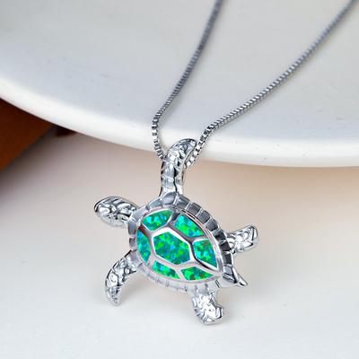 European and American Style New Colorful Turtle Necklace Turtle Pendant Pattern Collarbone Chain