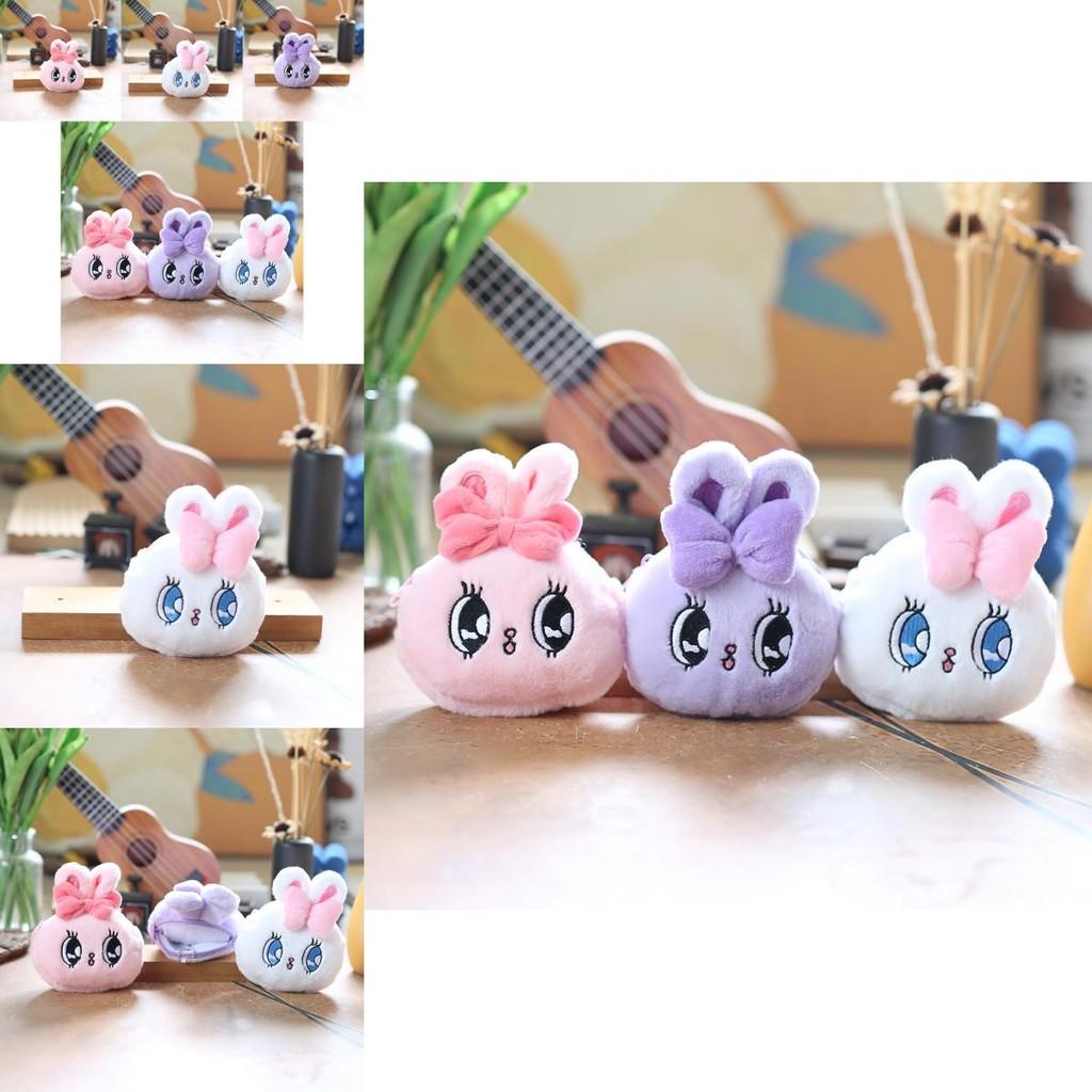 Urocza pluszowa portmonetka króliczek, słodka lalka breloczek, miękkie wypchane zwierzątko