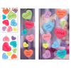 8 Sheets/Set Love Heart Window Cling PVC Reusable Colorful Valentine's Day Heart Shaped Electrostatic Glass Cling Decoration Sticker Decal