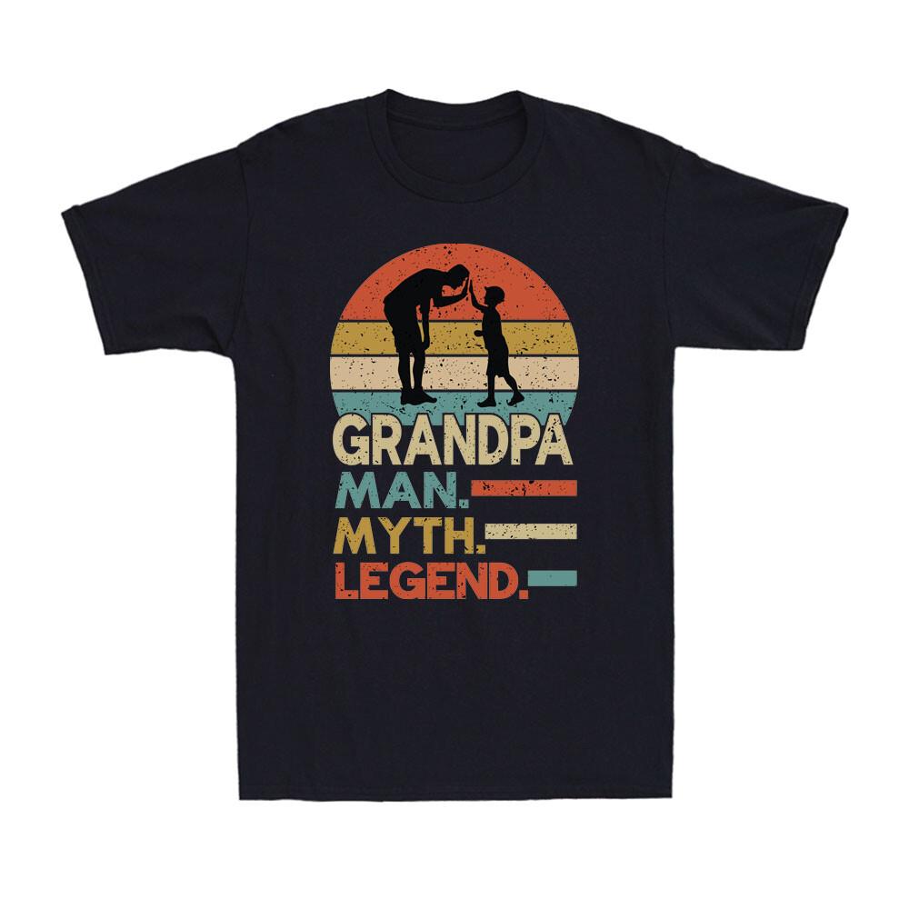 Grandpa Man Myth Legend Funny Father s Day Gift For Grandfather Men s T-Shirt L