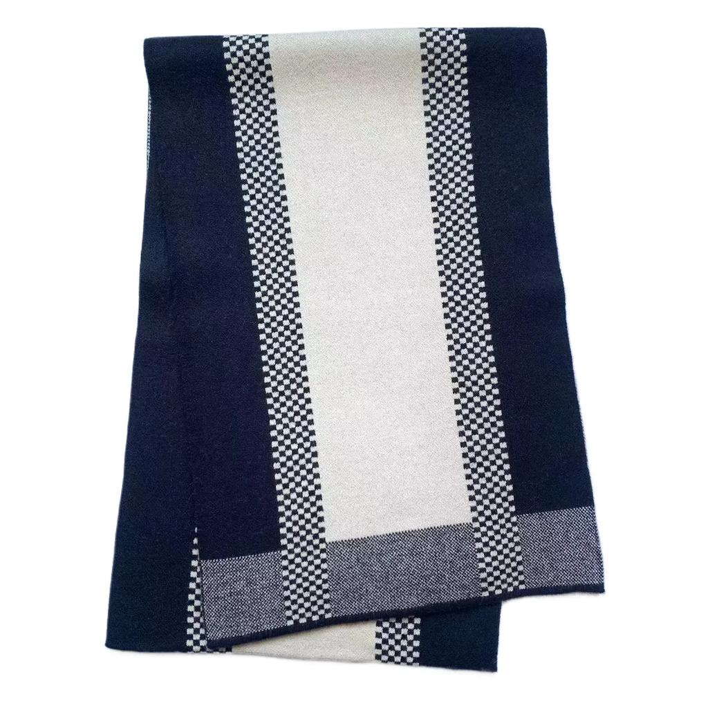 High Quality Classic Design Men's Scarf Autumn Winter Imitation Cashmere Dady's Muffler Business Jacquard Thermal Scaves Male