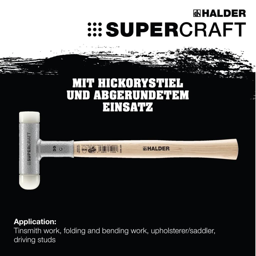 Roemheld Halder Supercraft Hammer Hickory Nylon Head Handle, Flat/Spherical 3366.225