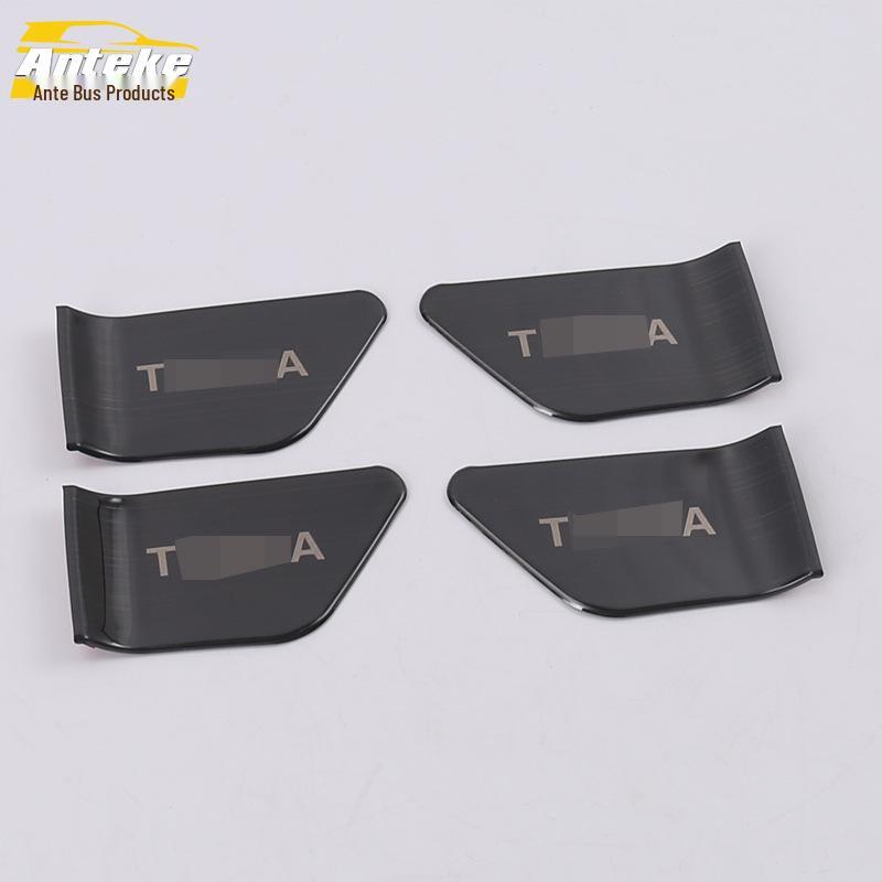 19-Piece Tiana Door Handle Bowl Protector - Stainless Steel, Anti-Scratch Decorative Panel Strip