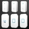 Smart Wireless Doorbell: 3 Transmitters & 3 Receivers, Long-Range, Waterproof, Self-Powered, Ideal for Homes & Elderly Call Assistance.