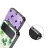 Handyhülle für Samsung Galaxy Z Flip 3 4 5 6 7 Faltbar Für Samsung Z Flip4 Flip5 PC Hartschalenhülle Stilvolles Design mit Blumenmuster