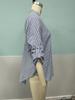 In Stock 2025 V-neck Casual Striped Long-Sleeved Shirt for Spring and Autumn in Europe and America Style
