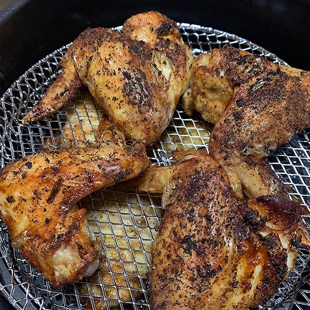 3PCS Round Air Fryer Basket Durable Stainless Steel Air Fryer Baking Pans for Cooking and Baking