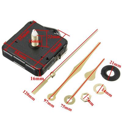 Clock Repair Set Gold Hands Long Hands Plastic + Aluminum