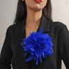 20CM Fashion Exaggerated Feather Flower Large Brooch for Women Lady Luxury Personality Lapel Pins Party Wedding Clothing Jewelry