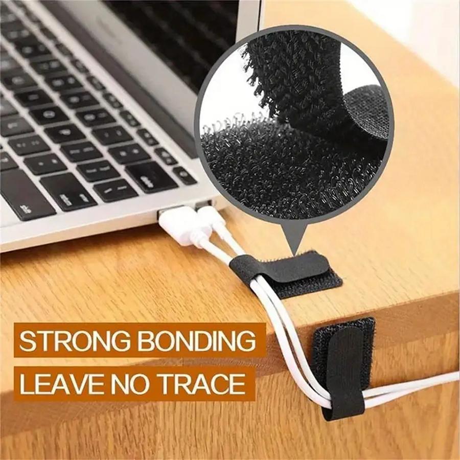 10/20Pcs Releasable Cable Organizer Ties Mouse Earphones Wire Management Nylon Cable Ties Reusable Loop Hoop Tape Straps Tie