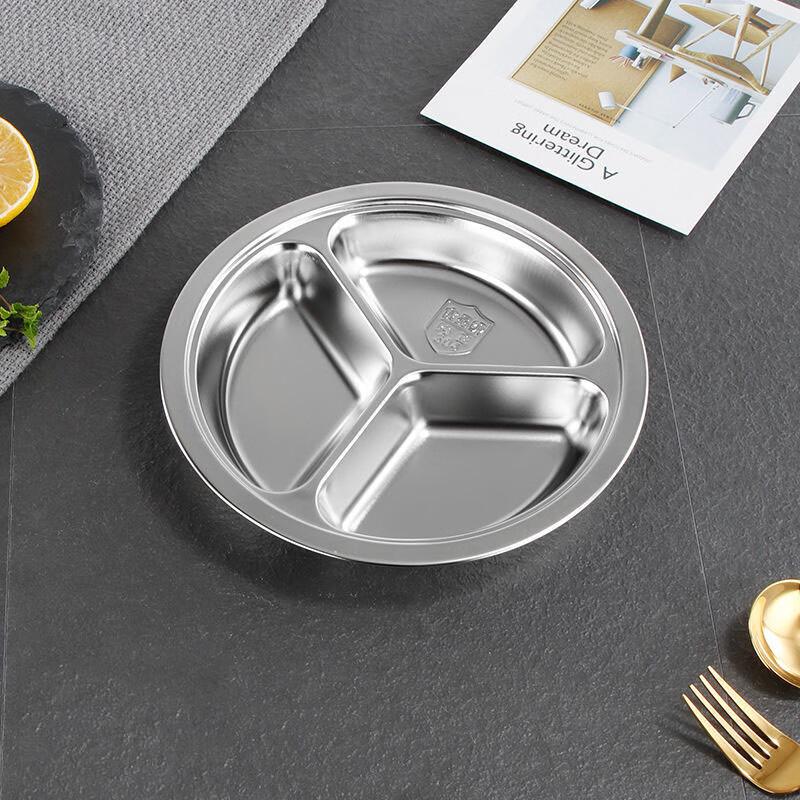 Anyi Okrągły Stal Nierdzewna 304 Podzielony Talerz do Posiłków