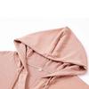 Autumn Winter Women Casual Solid Color Loose V Neck Hoodie Top Single Breasted Shirt