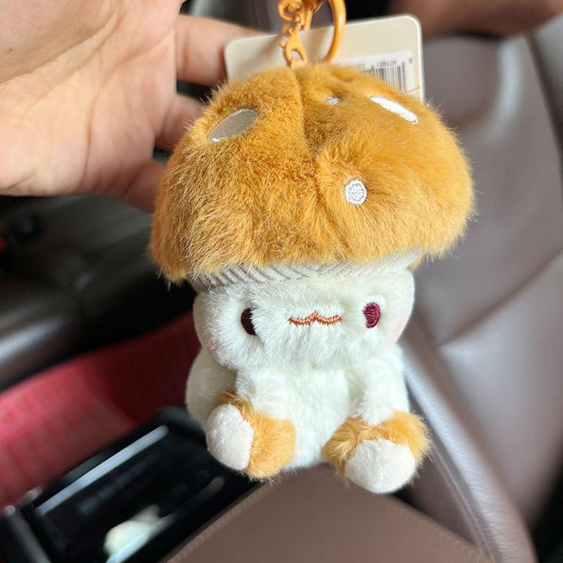 10Cm Cute Mushroom Doll, Plush Key Chain, Bag, Pen Case, Car Key Decoration. Creative Cute Plush Pendant, Birthday Gift