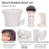 Men's Shaving Set: Large Plastic Bowl with Brush for Beard Cleaning.