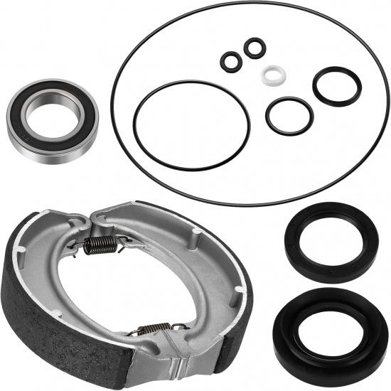 Rear Brake Drum Shoes Bearing Seals Kit For Honda TRX300 Fourtrax 300 1988-2000