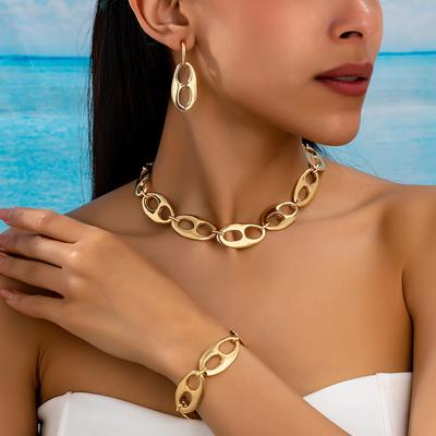 Ashion Jewelry Set Necklace Bracelet Earrings For Woman