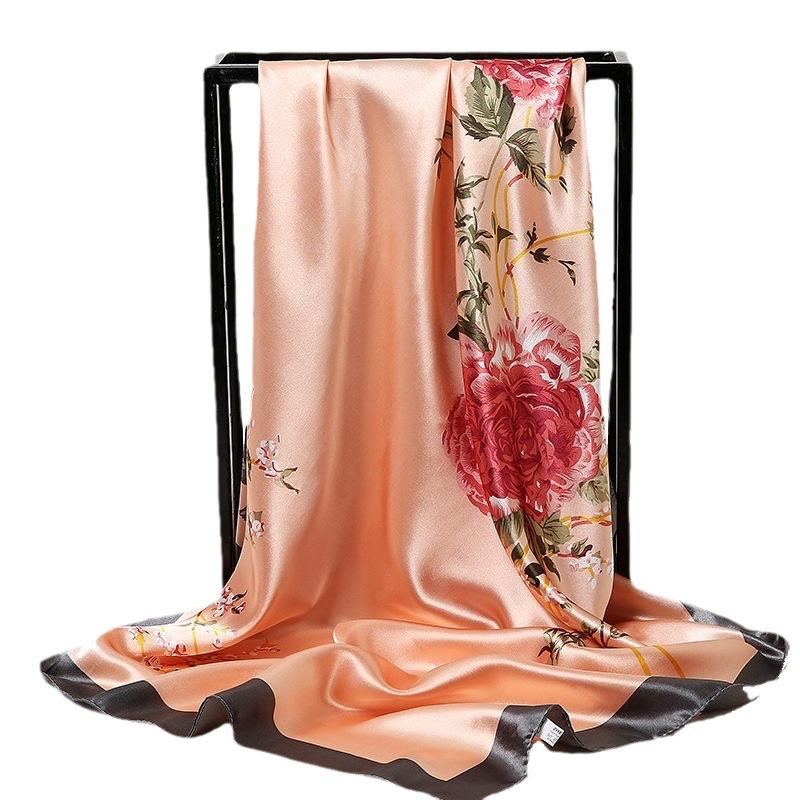 90 Large Silk Scarf for Women - Spring/Autumn Korean Style Satin Neckerchief, Mother's Day Gift