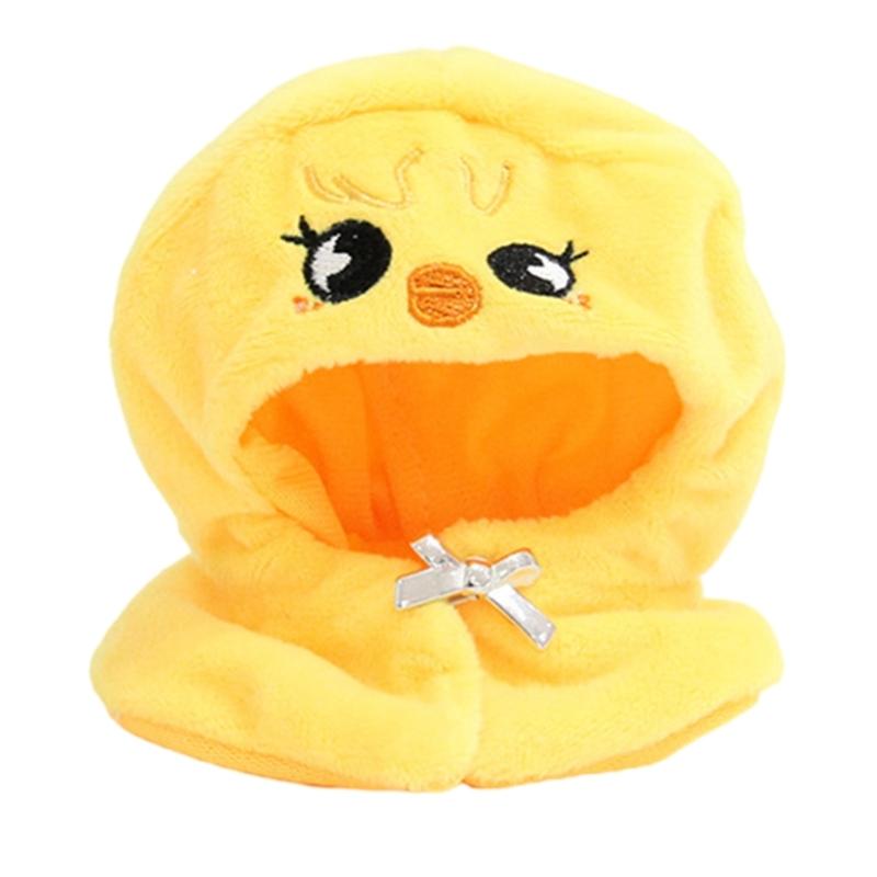 Soft Plush Dog Hooded Cloak For Kids Role Play Costume Accessory Thick PP Cotton Fill Doll Keychain Head Cover