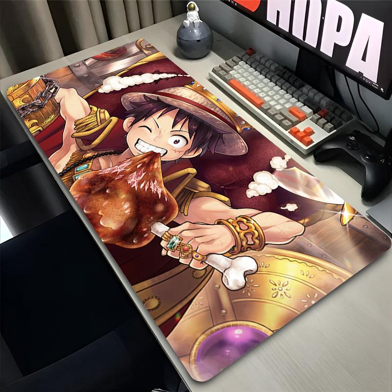 Hot Mouse Pad One Piece Luffys Gamer Extended Desk Mat Computer Keyboard Pad Japanese Anime Gaming Mousepad Non Slip Desk Decor