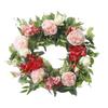 50cm Spring Summer Floral Wreath Rose Peony Rattan Door Decor
