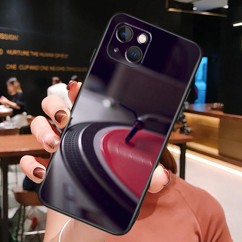 Vinyl DJ Record Art Phone Case For iPhone 16 Pro Max 15 13 12 11 14 Pro Max Plus 12 13 Mini XR 16e Funda Cover