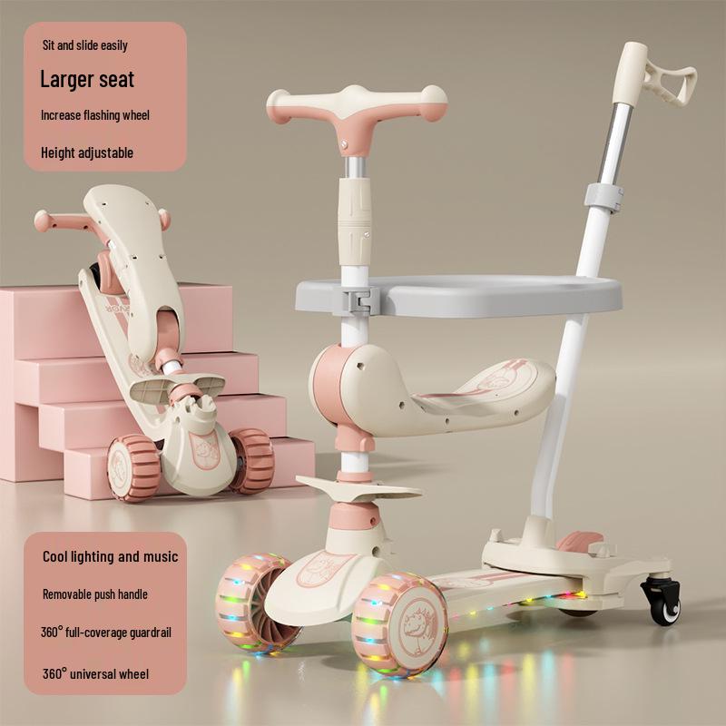 Skládací dětská koloběžka pro věk 1-6 let - Perfektní narozeninový dárek