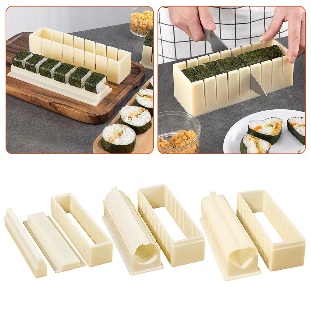 Sushi Mold Diy Sushi Roll Maker Set Beginners Effortless Homemade Seaweed Rice Roll Kit Food Grade Cooking Dinner Prepare Tool