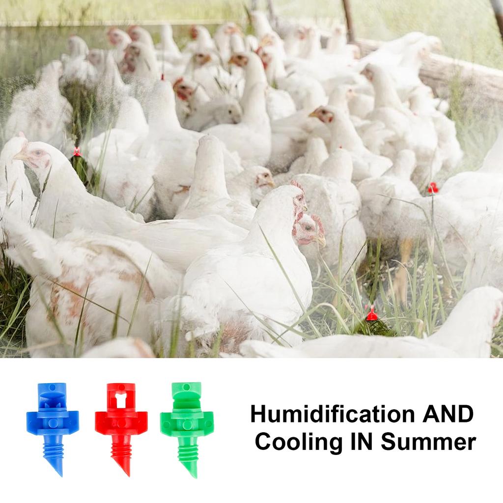 300PCS/Set Misting Nozzle Sprayer Atomizing Micro Sprinklers Drip Ring Irrigation Emitters Sprinkler Nozzle 90/180/360 Degre2025