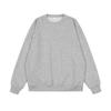 Fall Winter Unisex Sweatshirt Loose Thermal Top Solid Color Elastic Long Sleeves Round Neck Daily Wear Sports Street Party Clothes