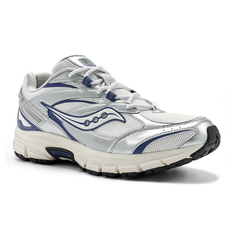 SAUCONY Cohesion 2K Cushioning Anti-Slip Wear-Resistant Breathability Low-Top Casual Running Shoes Unisex White Silver Saucony S79019-2