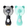 Mini Handheld Fan Cute Cartoon Animal Fans Soft Blades Battery Powered for Student Panda Kitten Mini Fan Portable