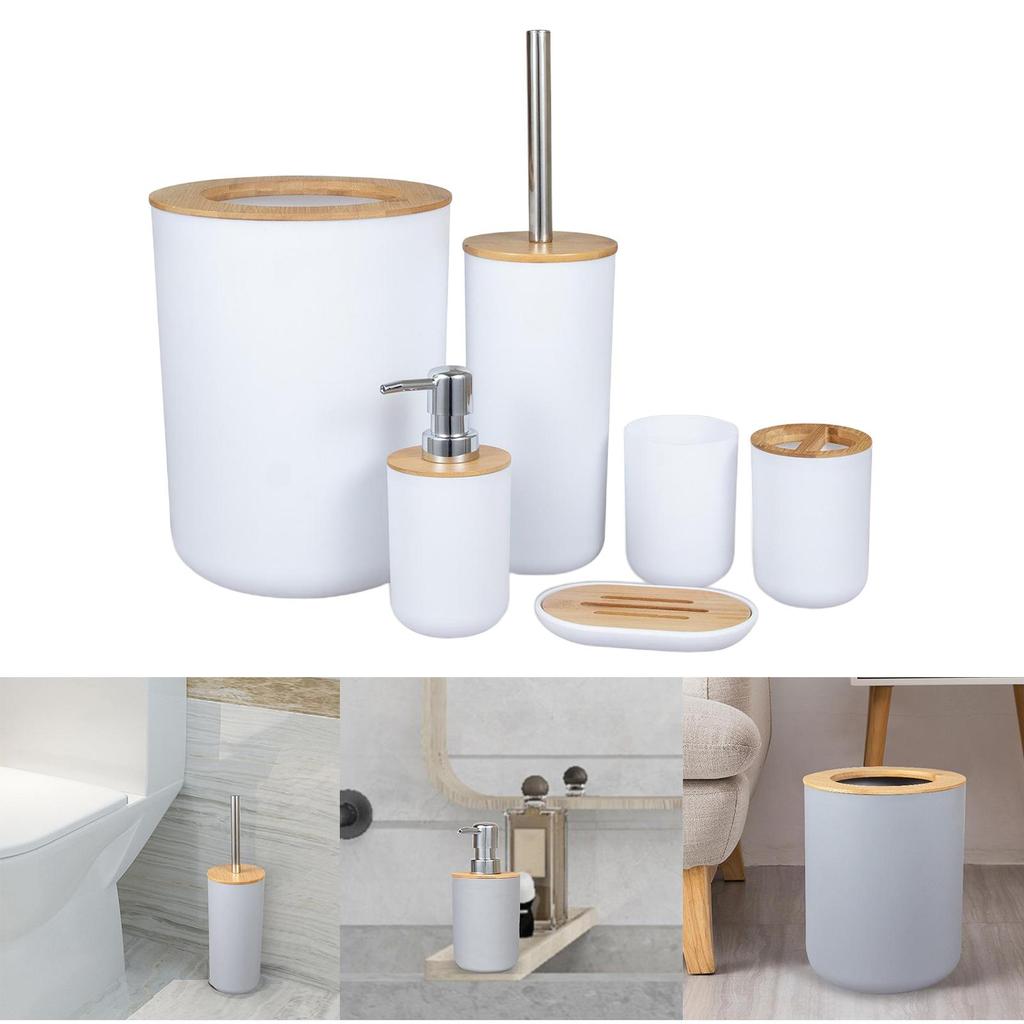 Trendy Bathroom Accessories Set Dispenser Toothbrush Tumbler